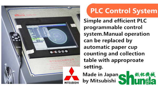 Otomatik Yağlama ile Kahve Kağıt Kupası Üretim Makinesi Mitsubishi PLC