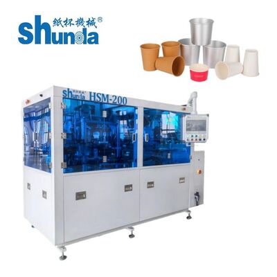 High Efficiency Disposable Paper Coffee Cup Making Machine With Photoelectric Tracking
