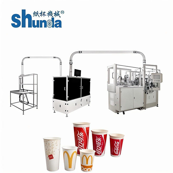 PLC Control High Speed Paper Cup Machine With Automatic Counting System