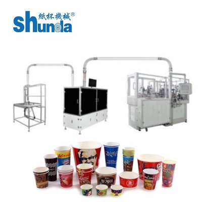 Otomatik 4OZ Kağıt Kupa Kahve Kağıt Kupa Yapma Makinesi SHUNDA SMD-90