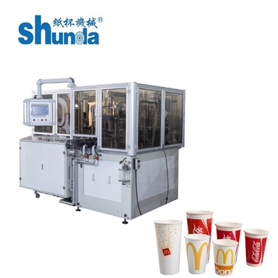 Yüksek verimlilikli Tek ve Çift PE/PLA kaplı Kağıt Kupa Yapma Makinesi 4.8KW